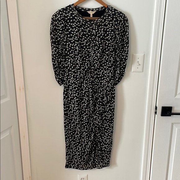 Rebecca Taylor Dresses & Skirts - Rebecca Taylor Black and White Sheath Dress with Bishop Sleeves